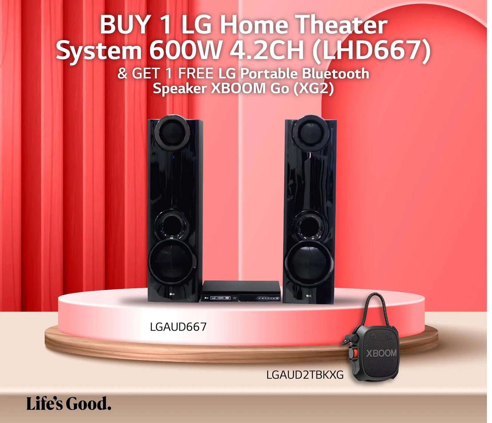 LG Home Theater System 600W 4.2CH (LHD667)