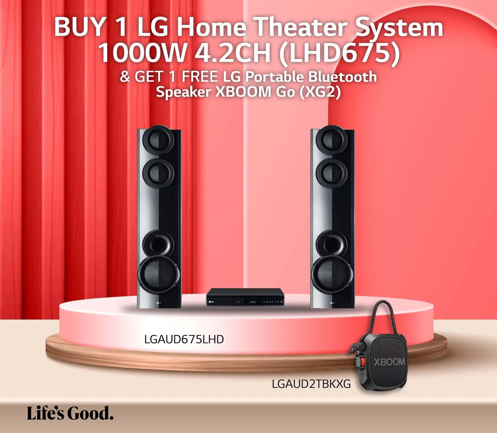 LG Home Theater System 1000W 4.2CH (LHD675)