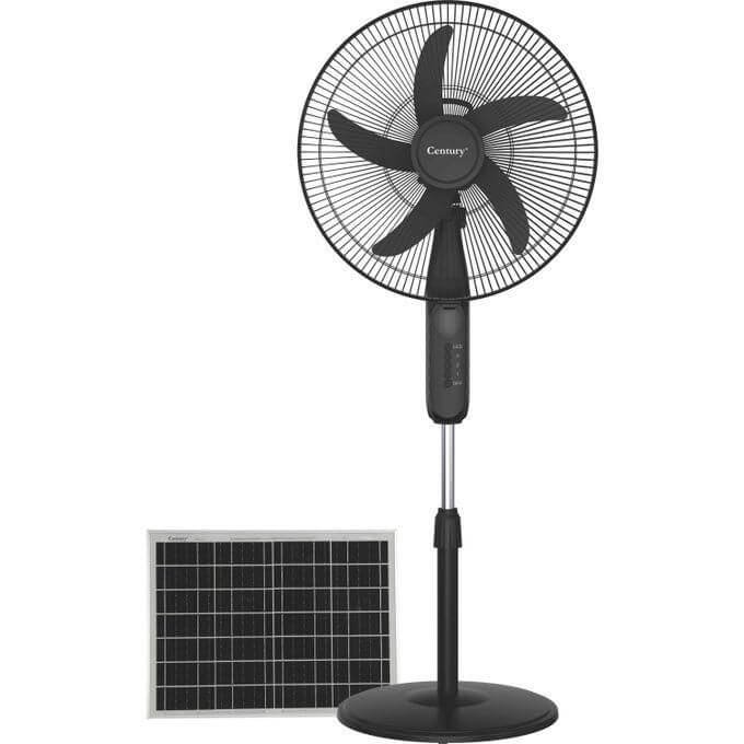 Century FRC-45-DC2 18-Inch Solar Fan – AC/DC with 20W Panel & LED